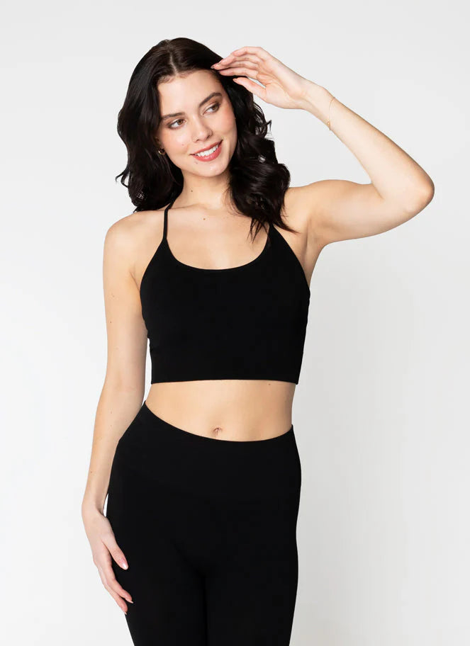 Bamboo Ribbed Cross Back Tank