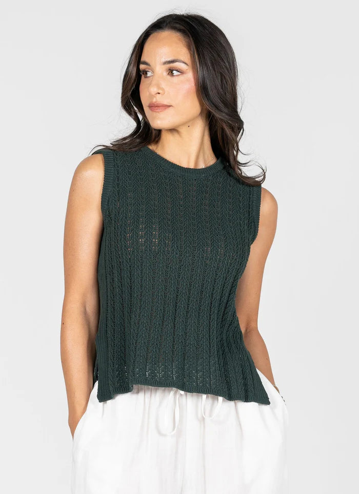 C'est Moi Knit Pattern Tank Top