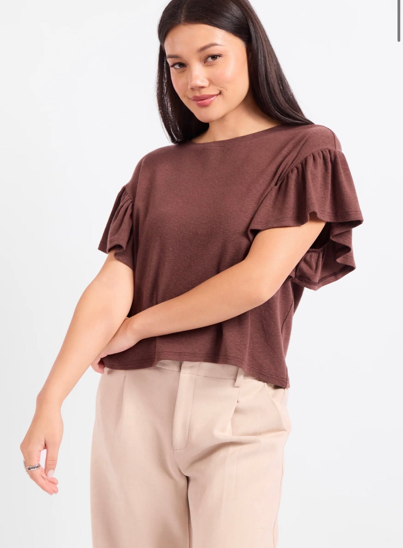 Delphine Ruffle Sleeve Top