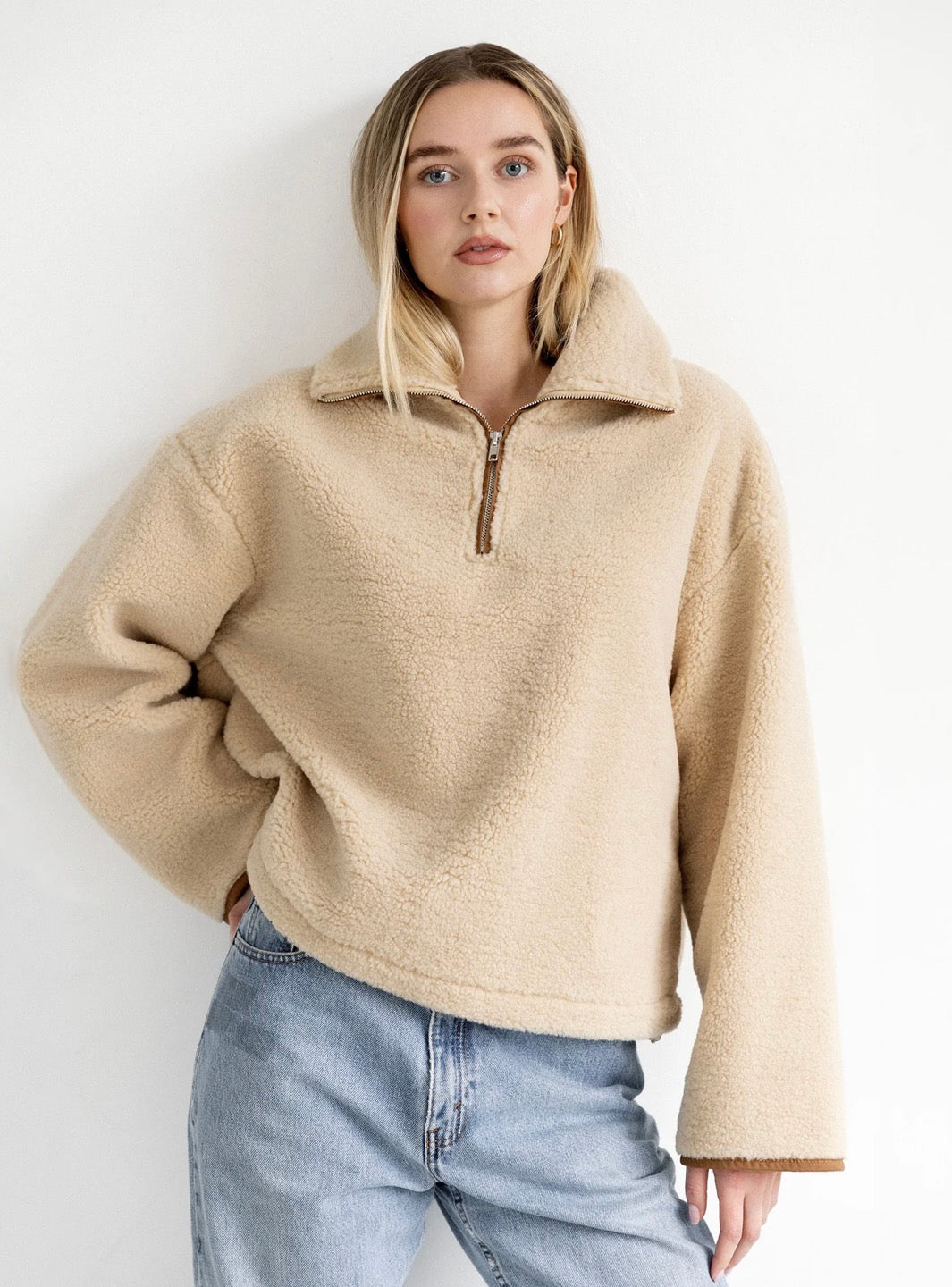 1/2 Zip Sherpa by Brunette the Label