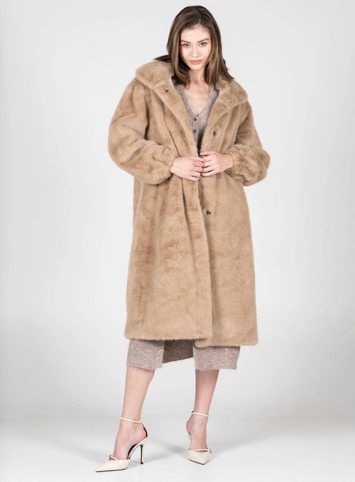 C'est Moi Faux Fur Long Coat
