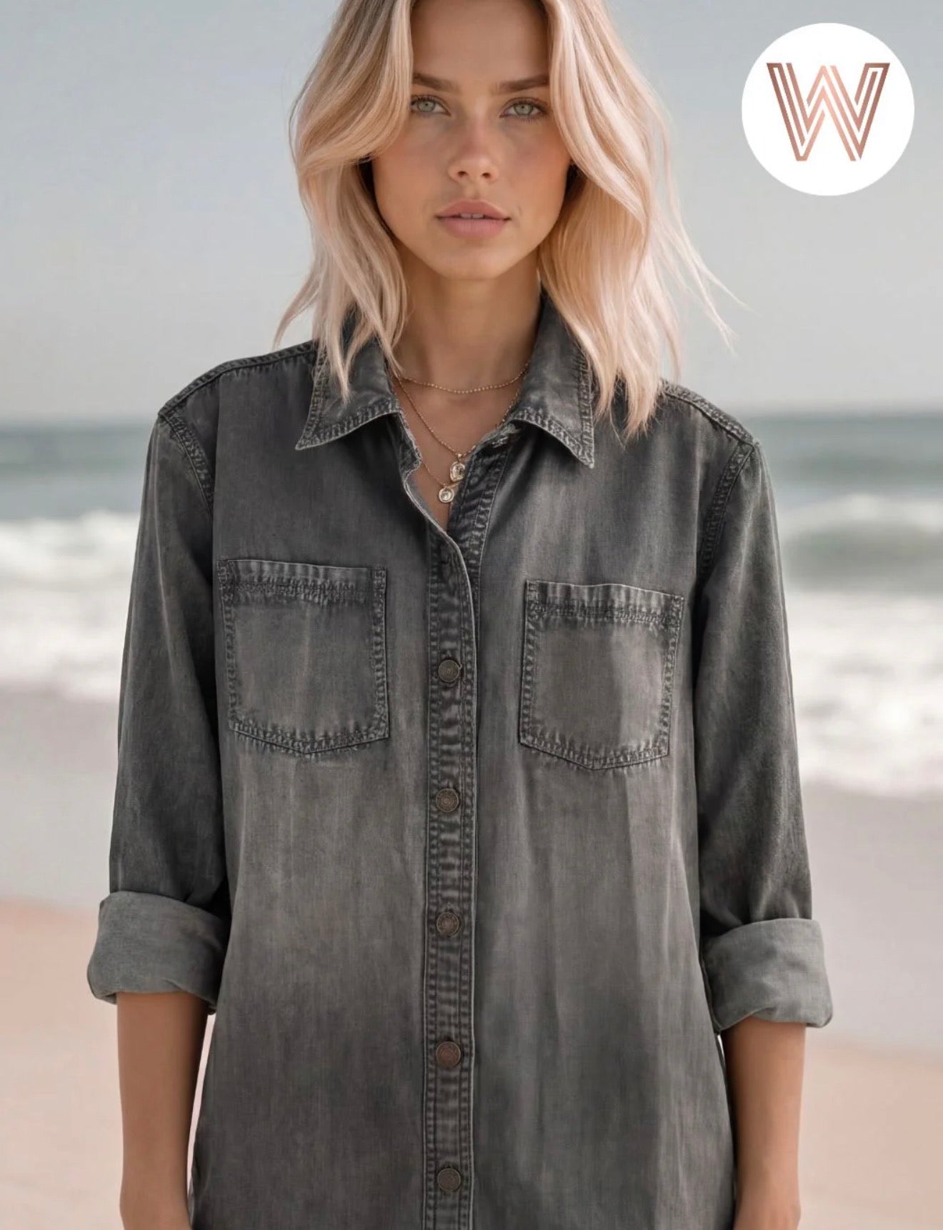 Ash Denim Dress by Weslynn