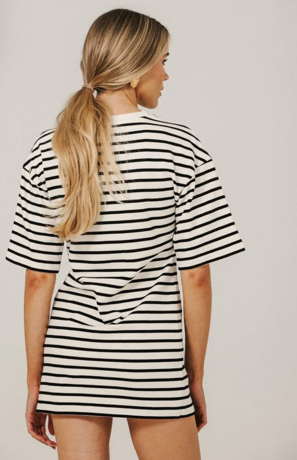 Striped Tee Shirt Dress by Brunette The Label