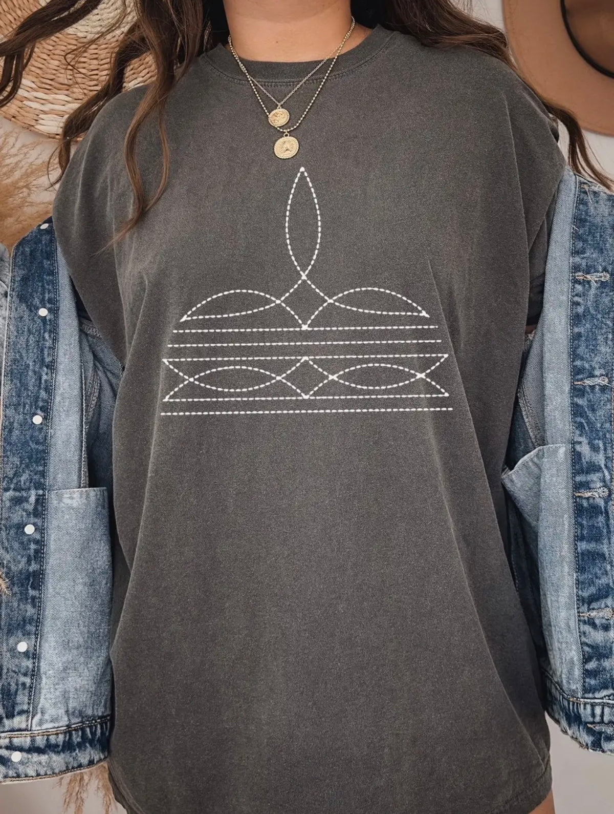 Cowboy Boot Stitch Graphic Tee