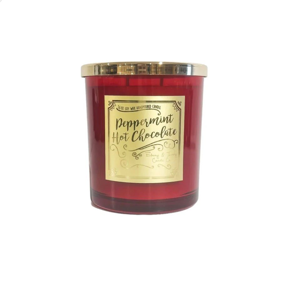 Ebony and Ivory Holiday Candles