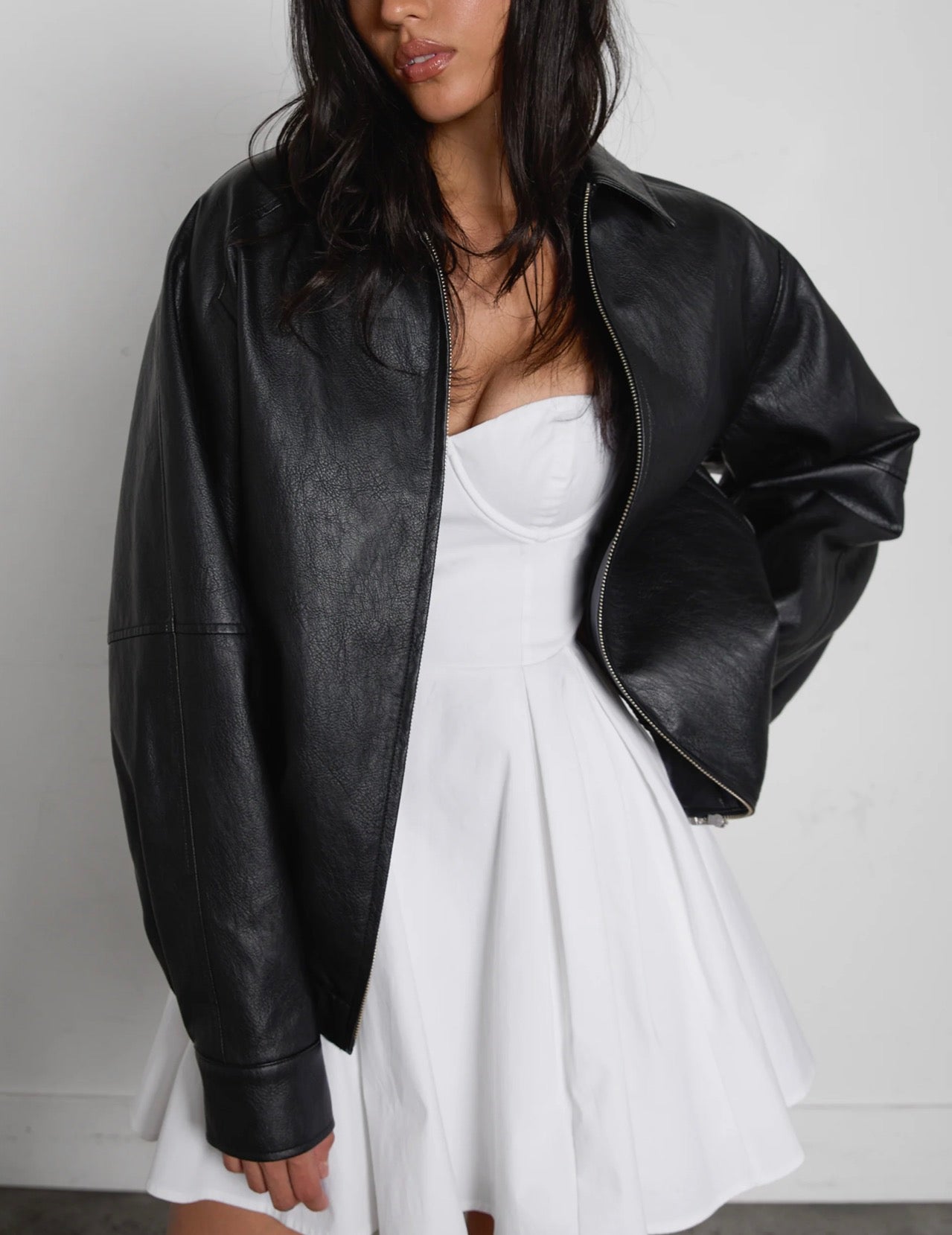 Academy Vegan Leather Bomber