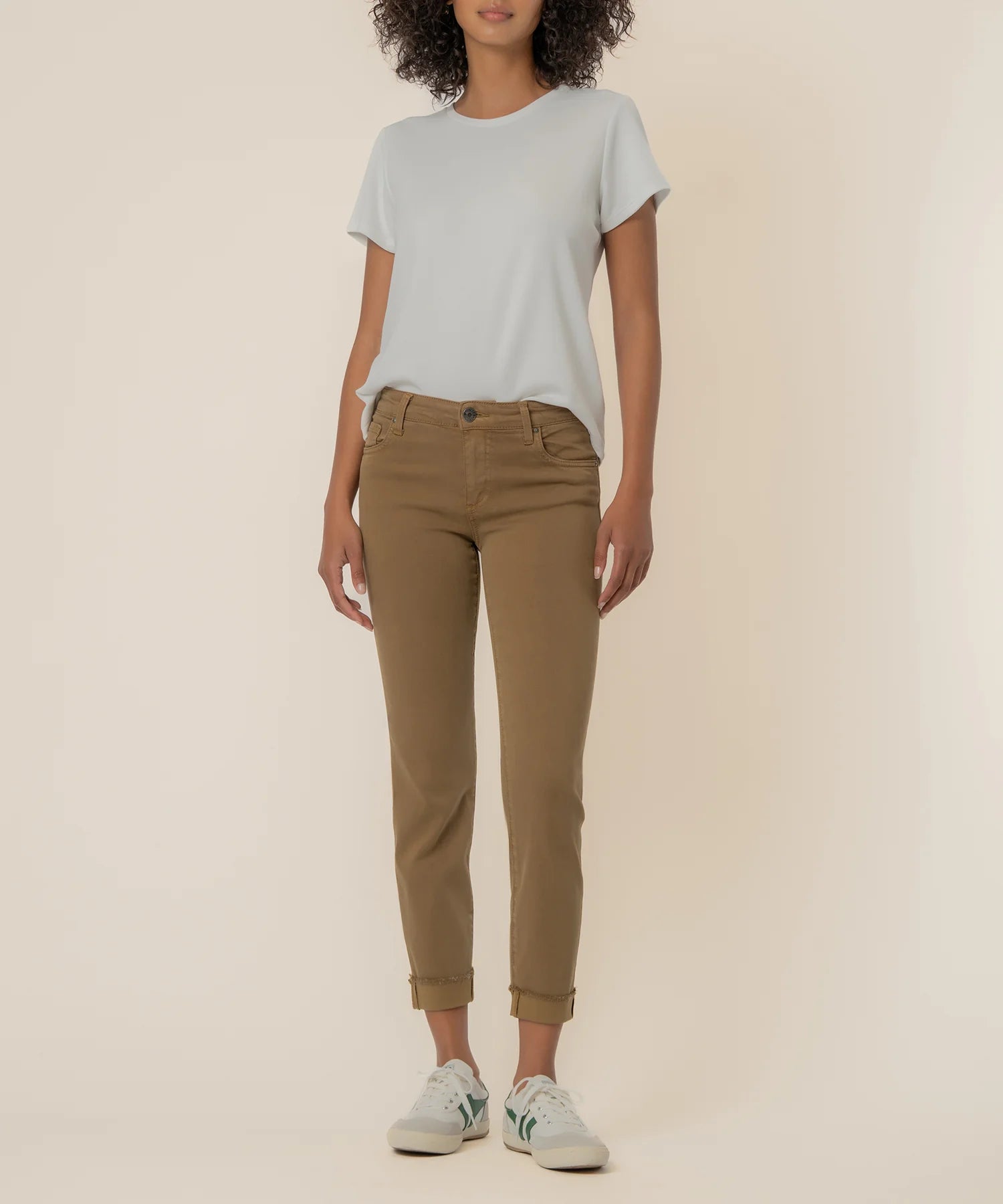 Kut From the Kloth Amy Crop with Frey Roll Up Hem