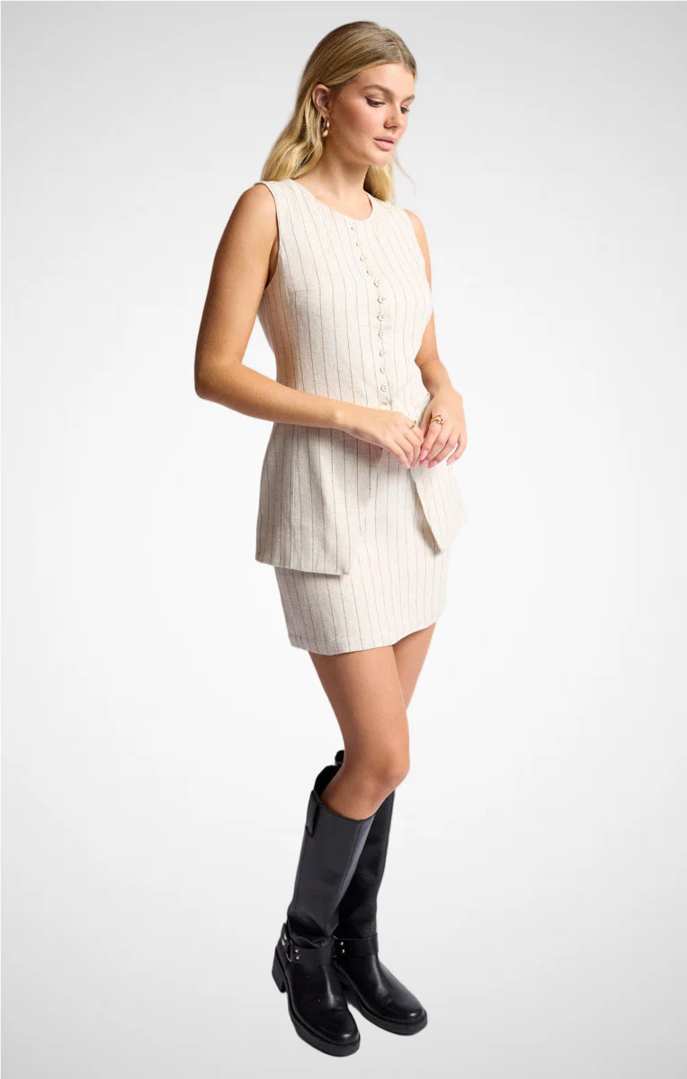 Baked Goods Button Front Long Vest