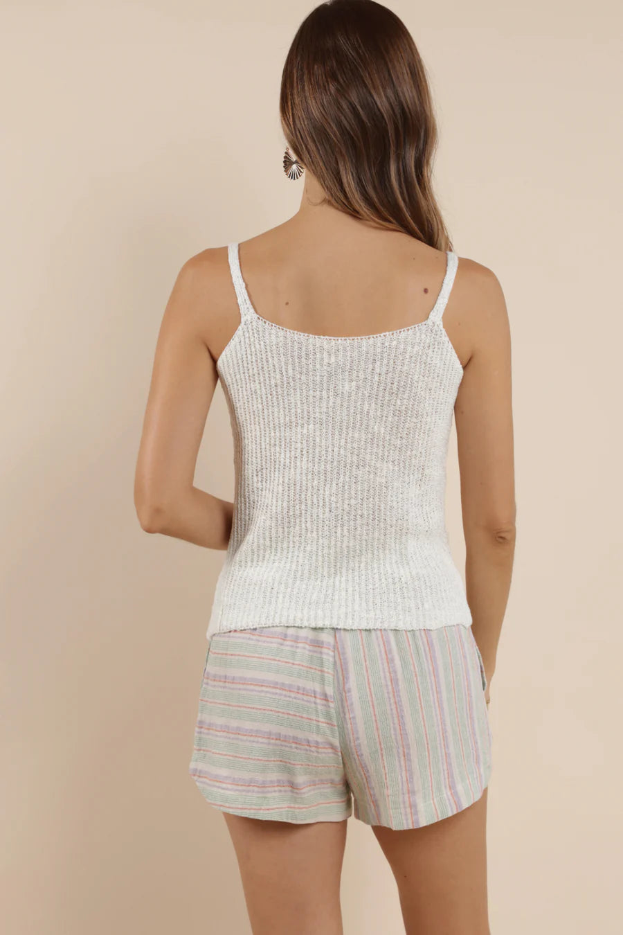 Beck Button Front Sweater Tank