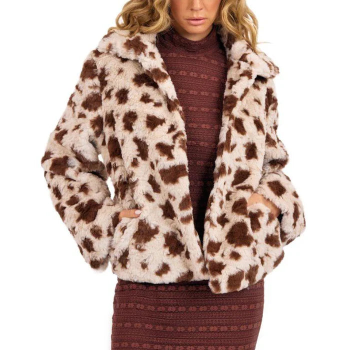 Cattle Call Printed Faux Fur Jacket
