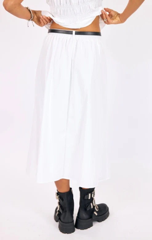 Central Park Midi Skirt with Belt