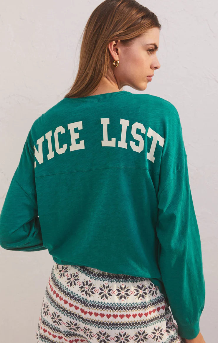 Throwback Nice List Long Sleeve Tee