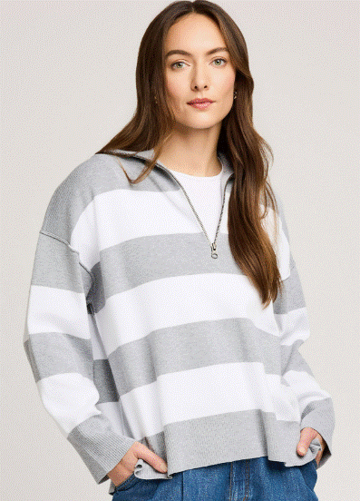Idris Striped 1/4 Zip