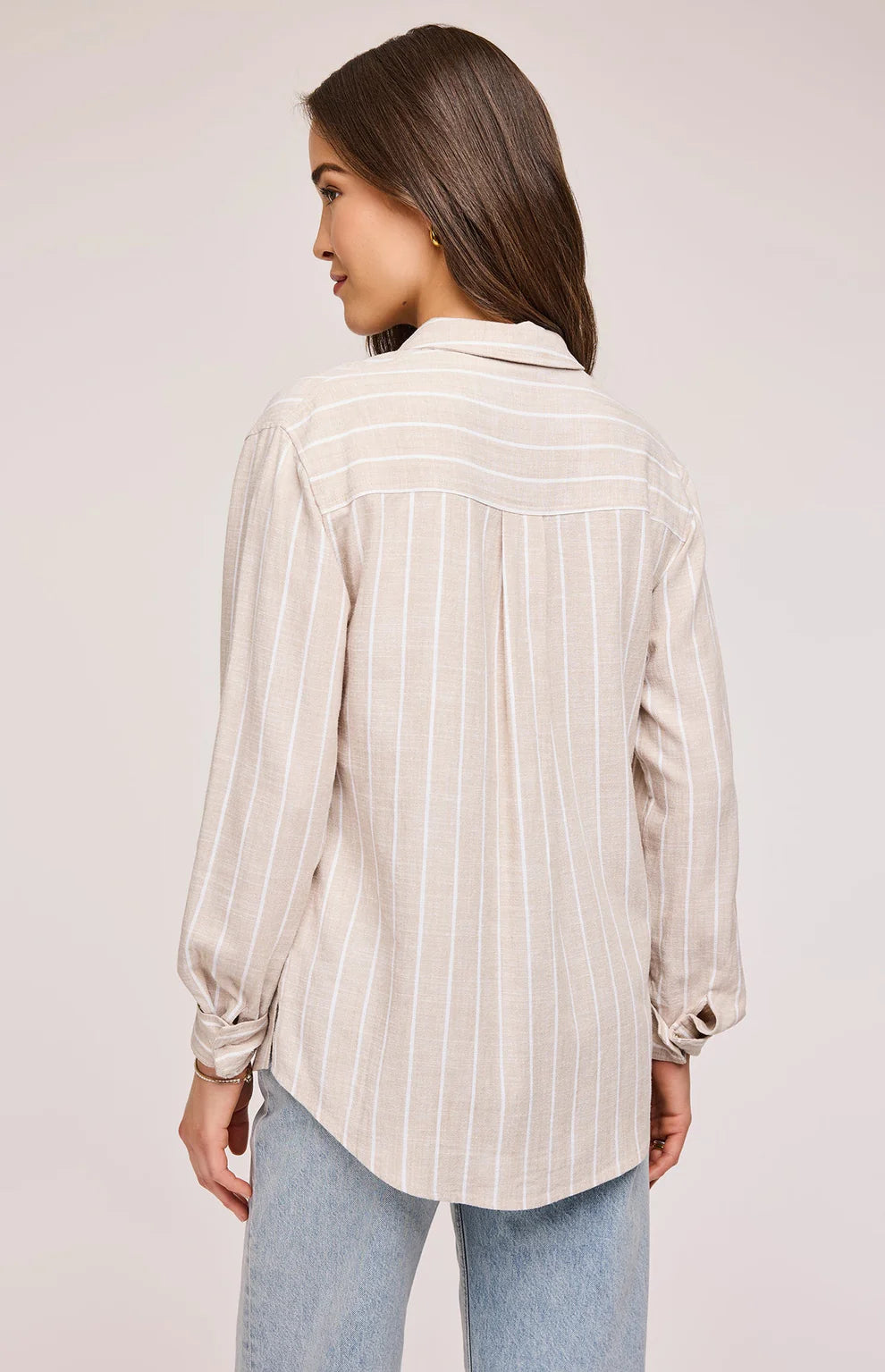 Portia Striped Button Up