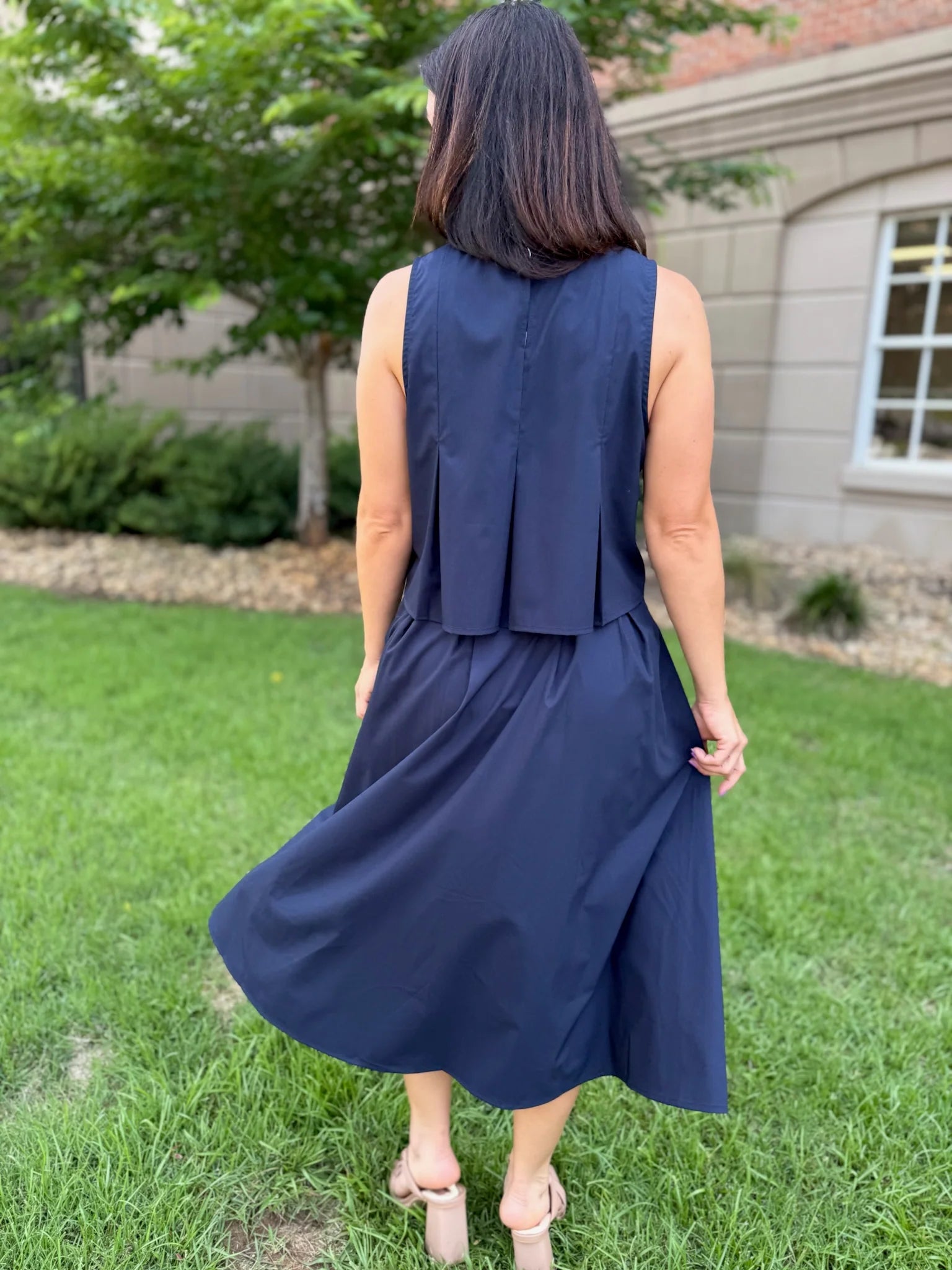 Ocean Calls Pleats Maxi Skirt