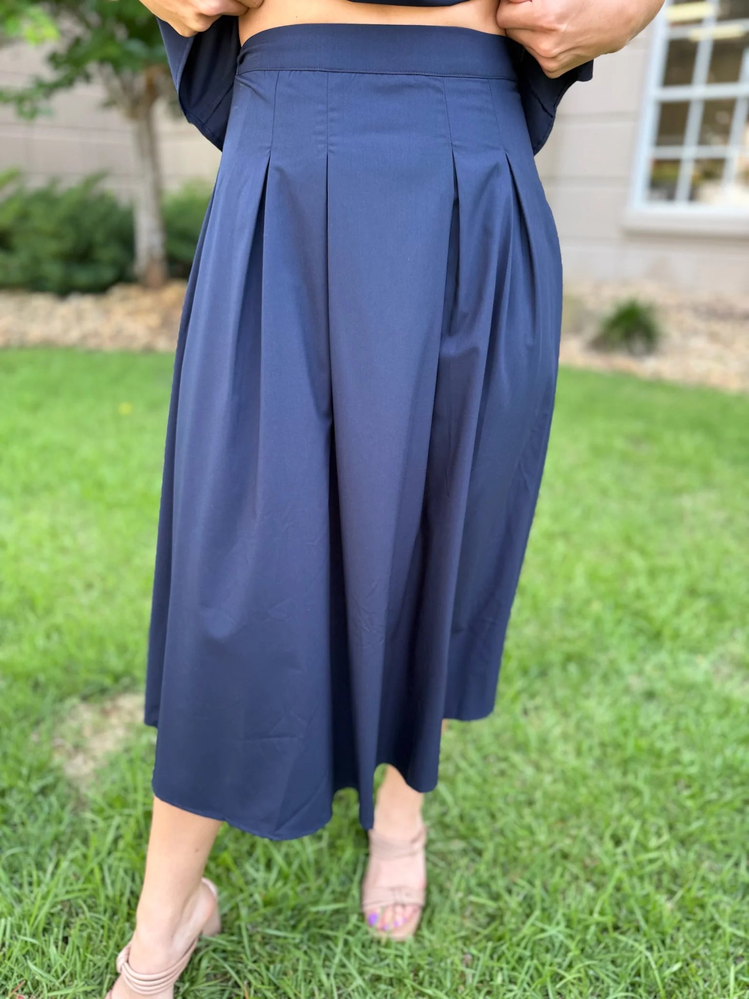 Ocean Calls Pleats Maxi Skirt