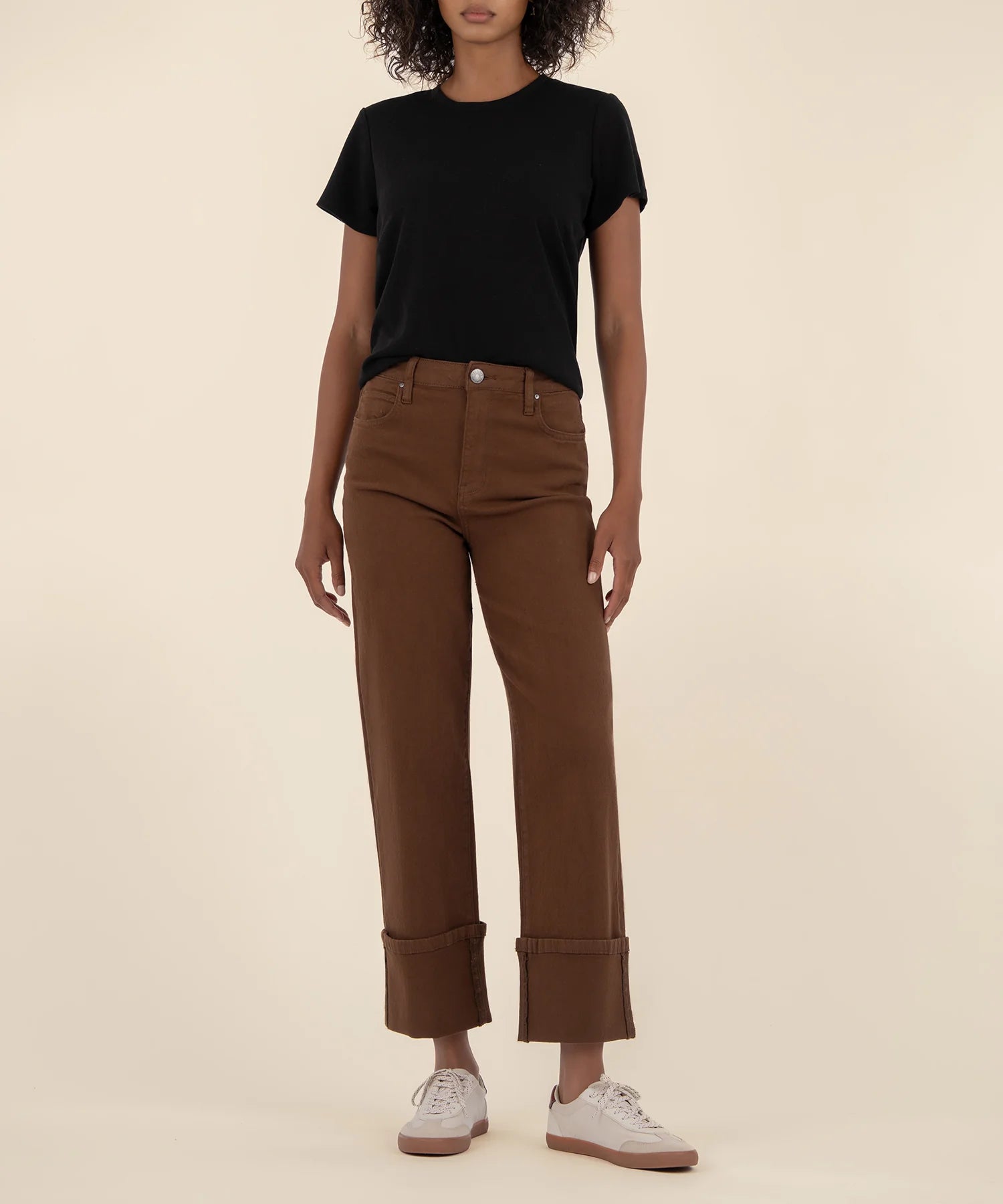 Kut From The Kloth Sienna High Rise Straight Leg Roll Up