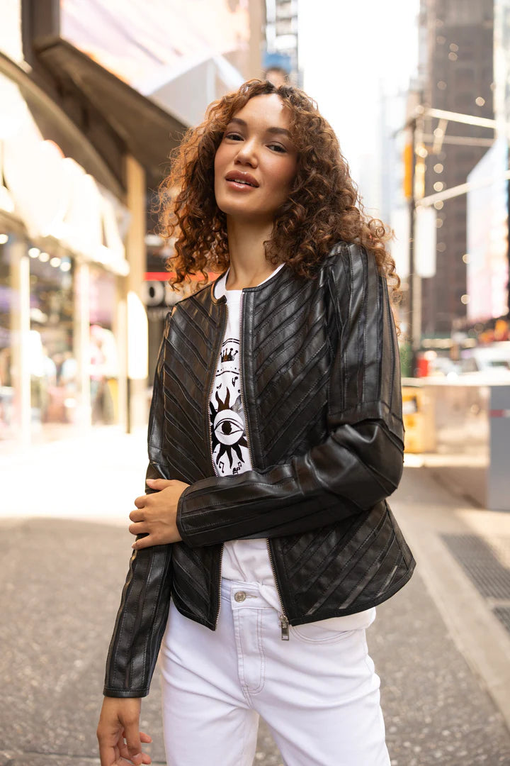 Tila Leather Jacket by Mauritius