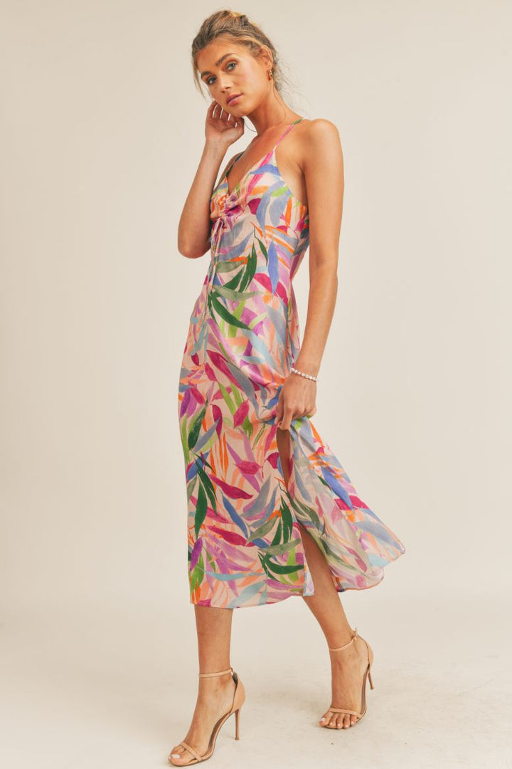 knee length dresses for ladies Donna Button Down Midi Dress