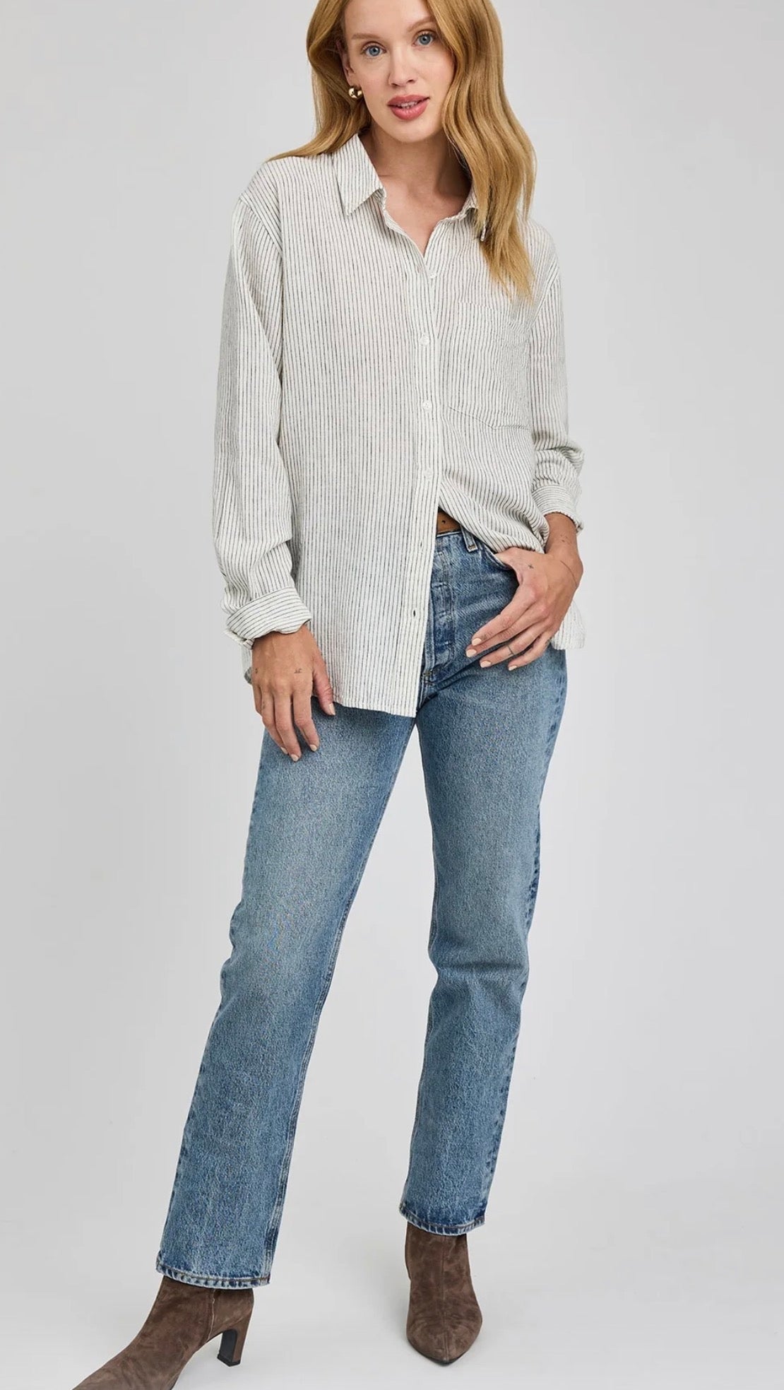 Dominique Button Up Top