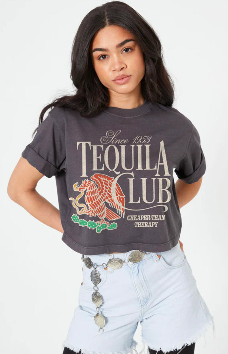 Tequila Club Crop Short Sleeve Tee