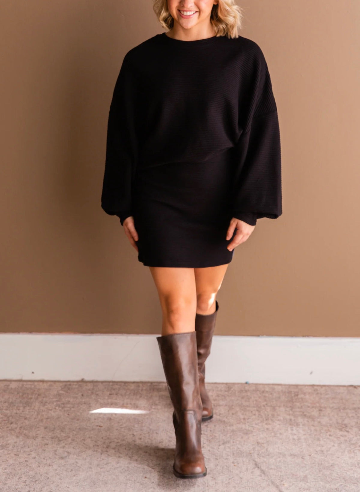 On a Stroll Crewneck Dolman Sleeve Sweater