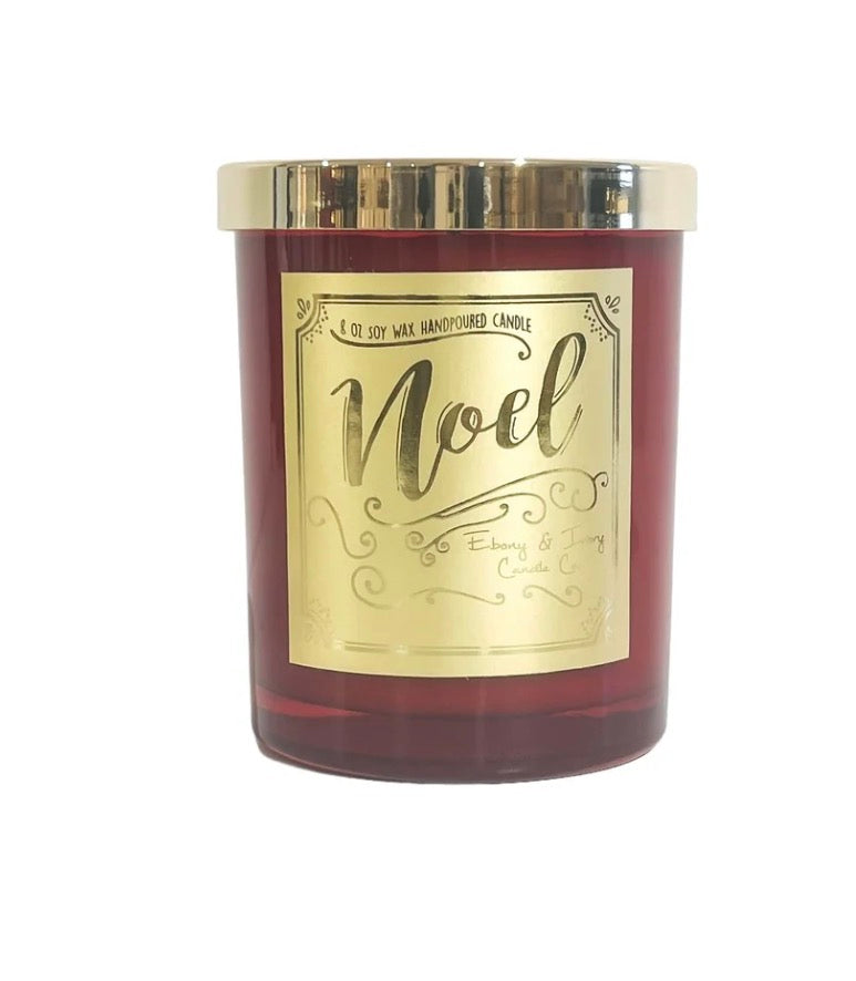 Ebony and Ivory Holiday Candles