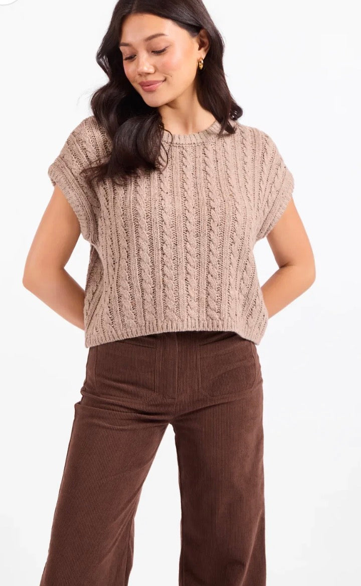 Effortless Cable Knit Sweater Tank