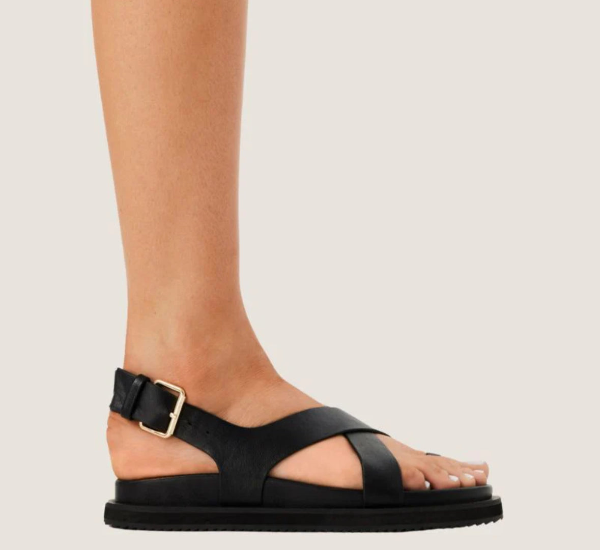 TENNIE Black Sandals by Billini
