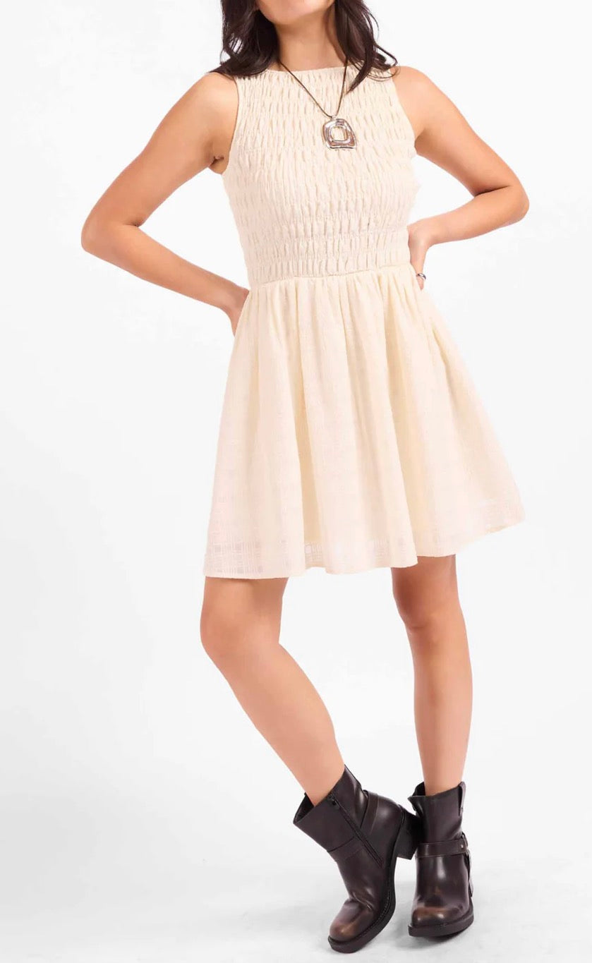 Solace Smocked Mini Dress