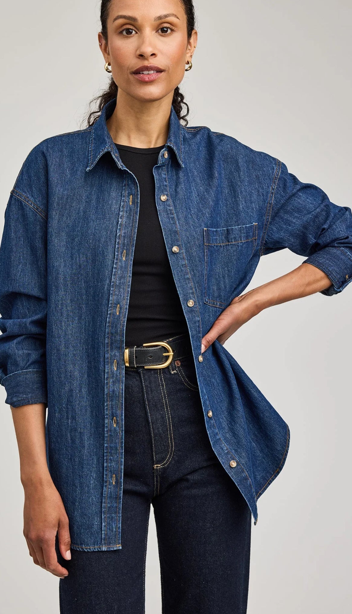 Whitney Denim Button Up by Gentle Fawn