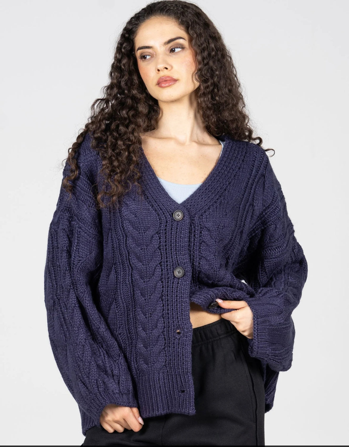 Chunky Cable Knit Cardigan