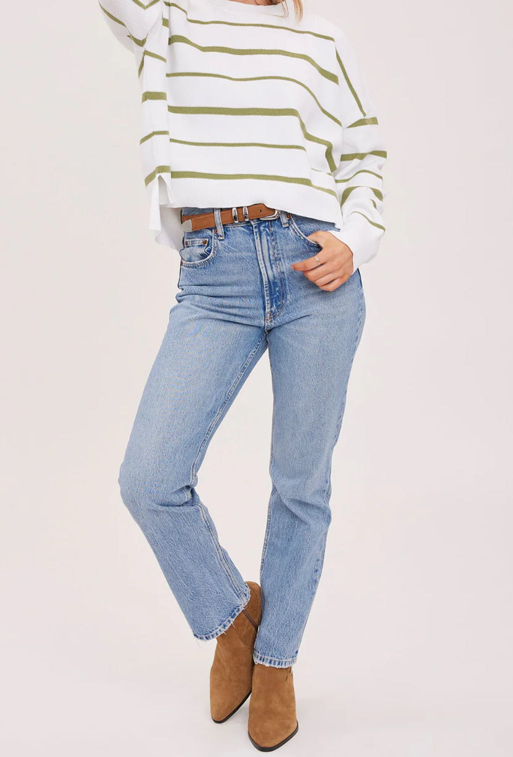 Echo Stripe Pullover by Gentle Fawm