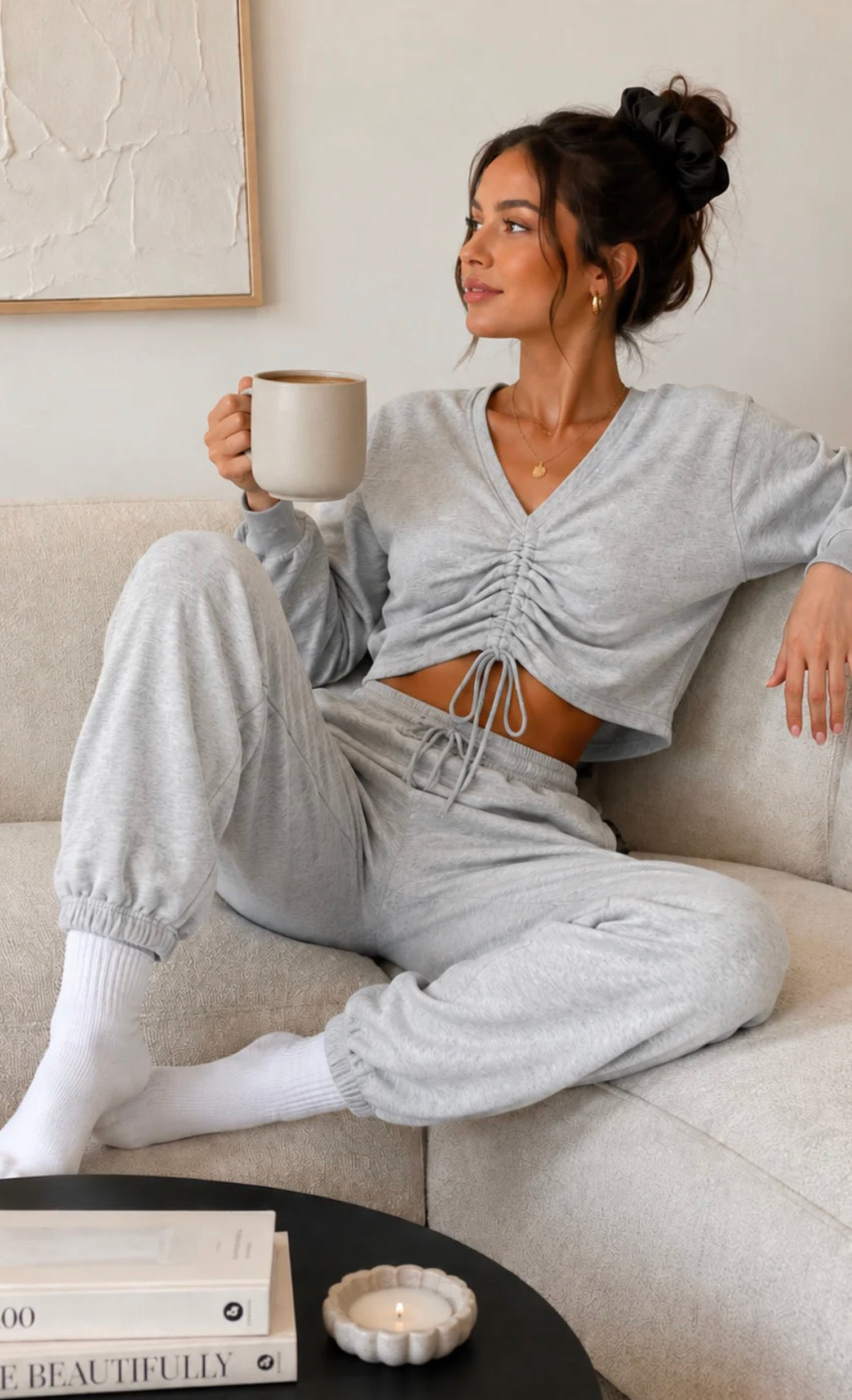 Margot Fleece Drawstring Top