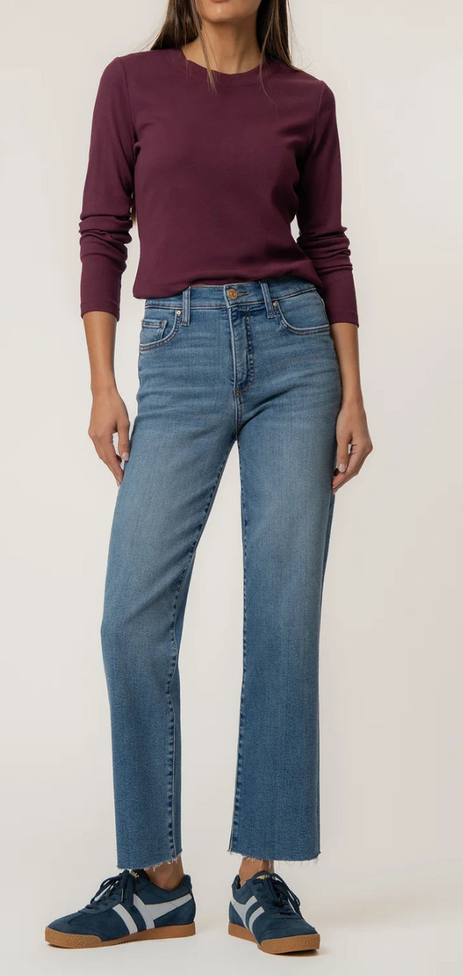 Kut From The Kloth Avery High Rise Fab Ab Easy Straight Leg
