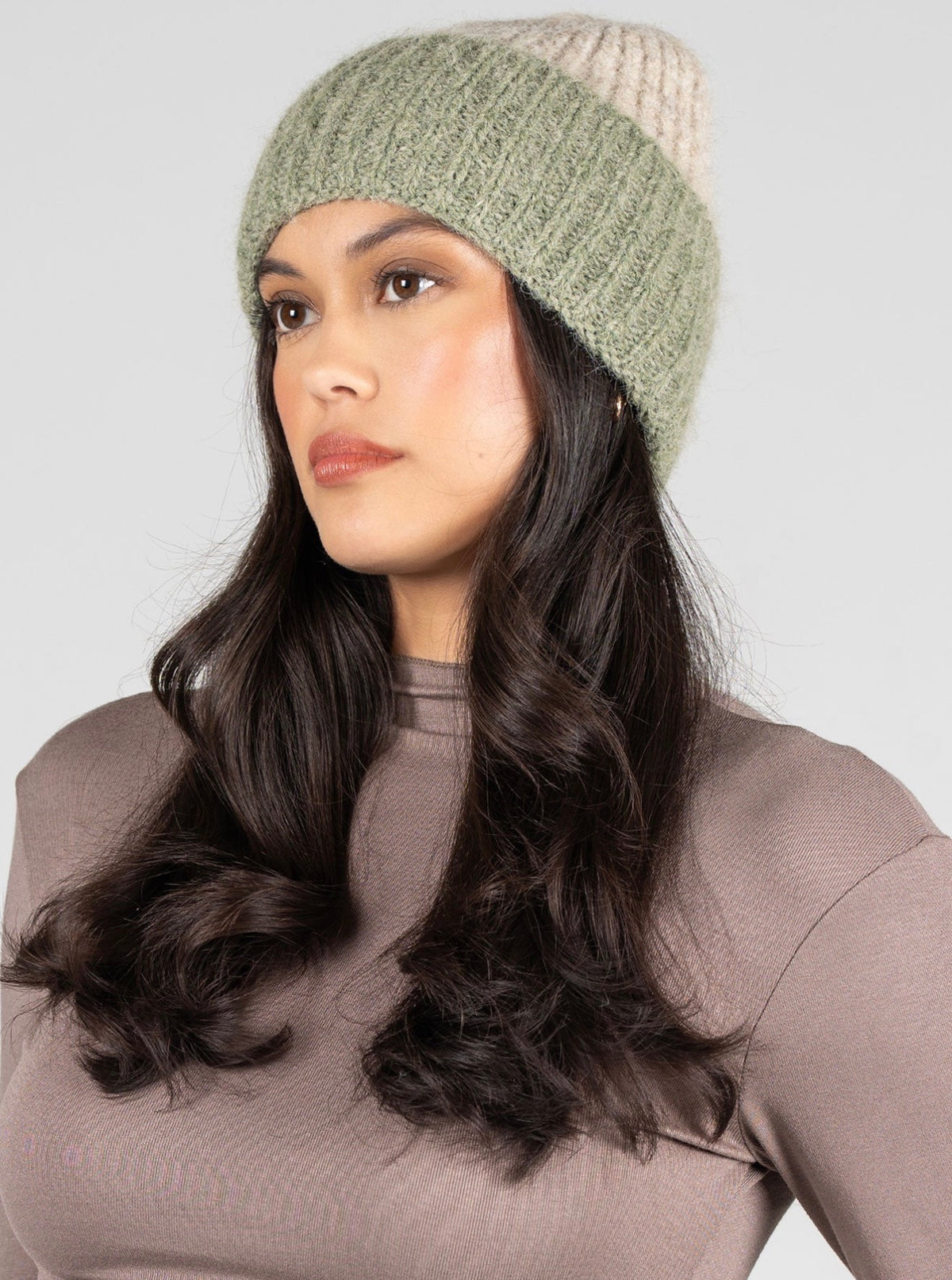 C'est Moi Ribbed Two Tone Beanie Hat