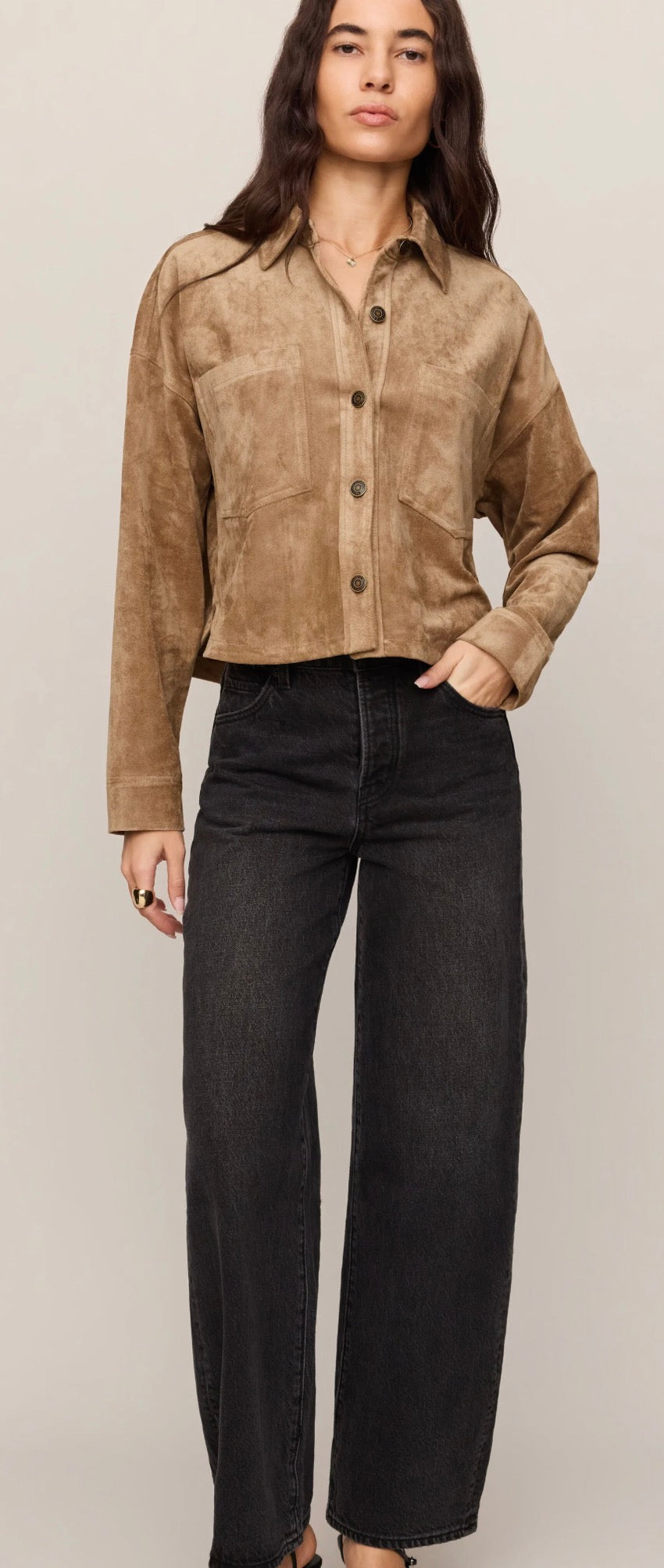 All Day Cropped Suede Jacket * Preorder