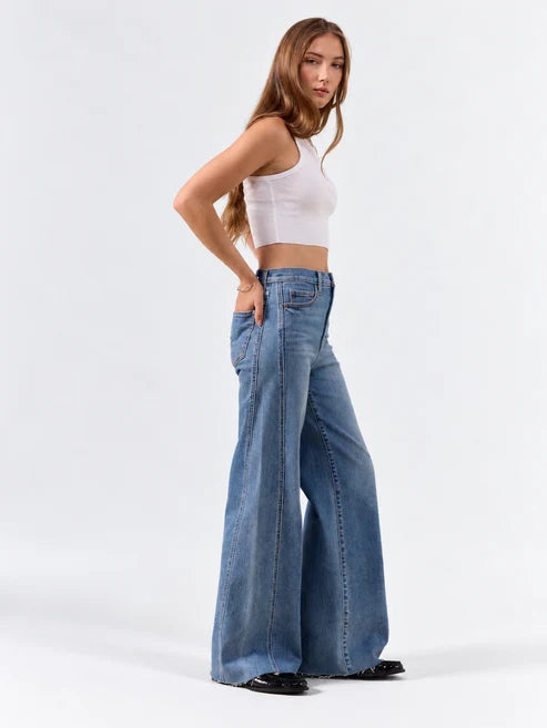 Far Out High Rise Wide Leg Jean by DAZE