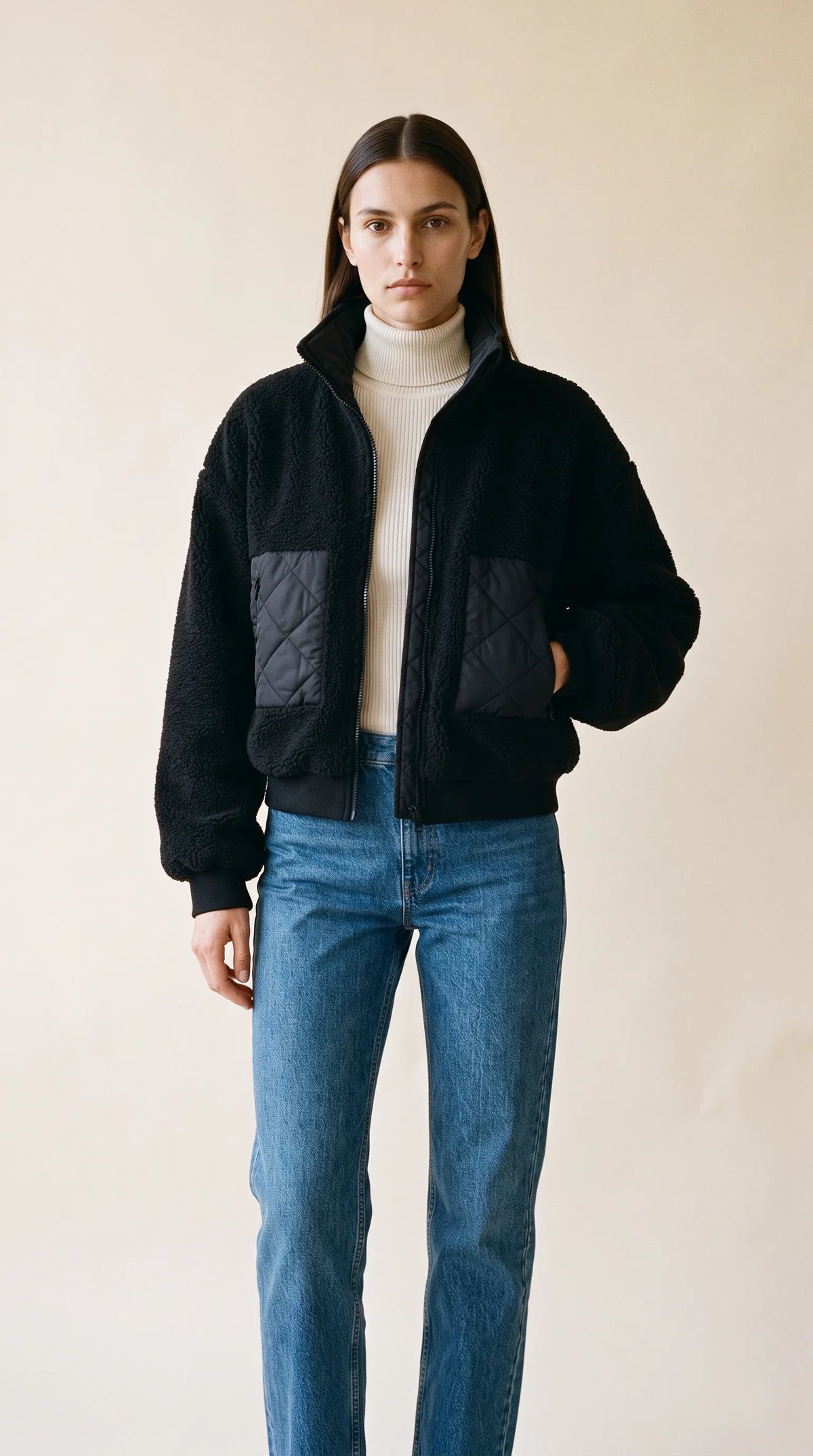 Tess Teddy Quilted Coat by PRIV