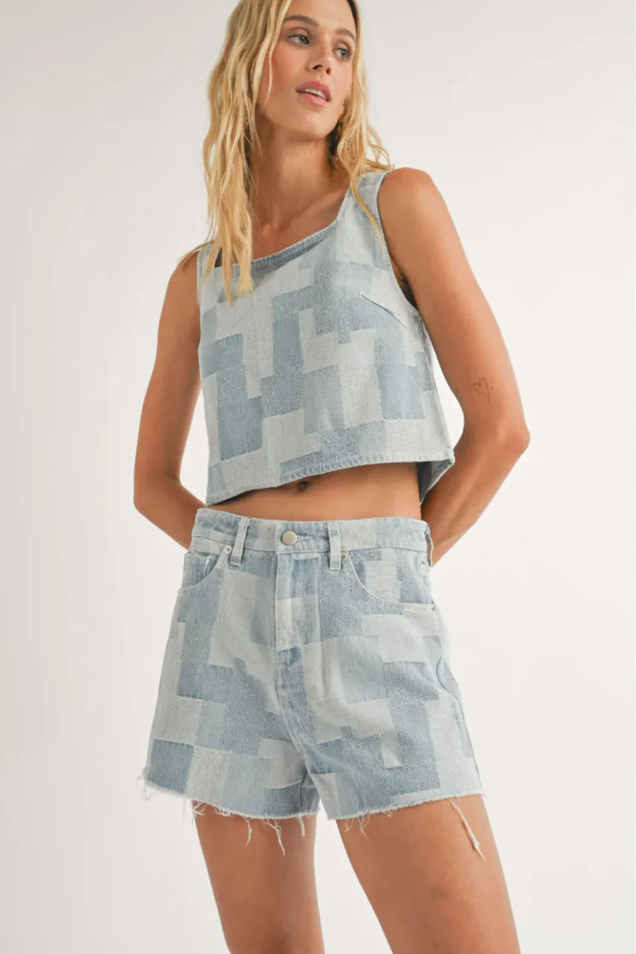 Aloha Denim Short by Sadie and Sage