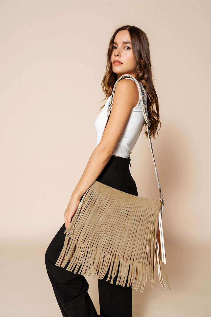 Sadie Suede Fringe Crossbody