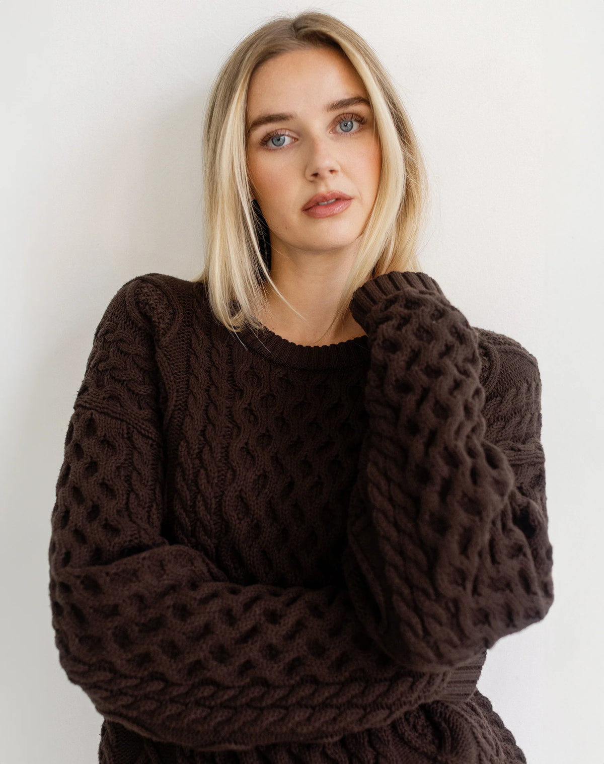 Cable Knit Sweater by Brunette the Label