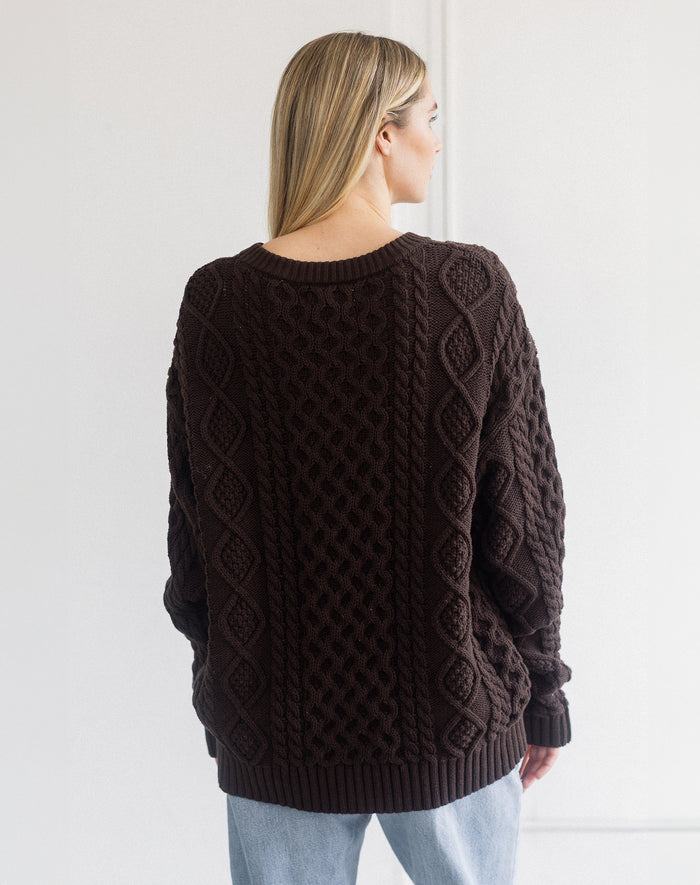 Cable Knit Sweater by Brunette the Label