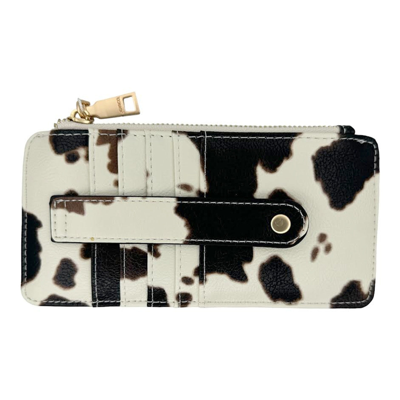 Saige Slim Cardholder in Cow Print