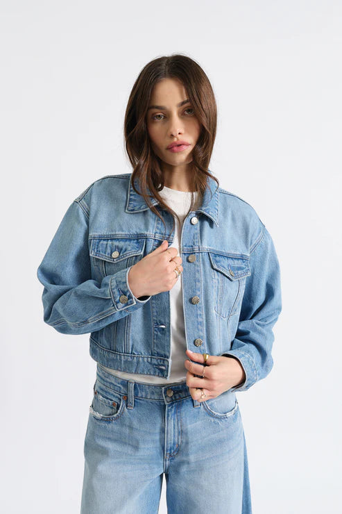 DEL MAR Cropped Jean Jacket by DAZE