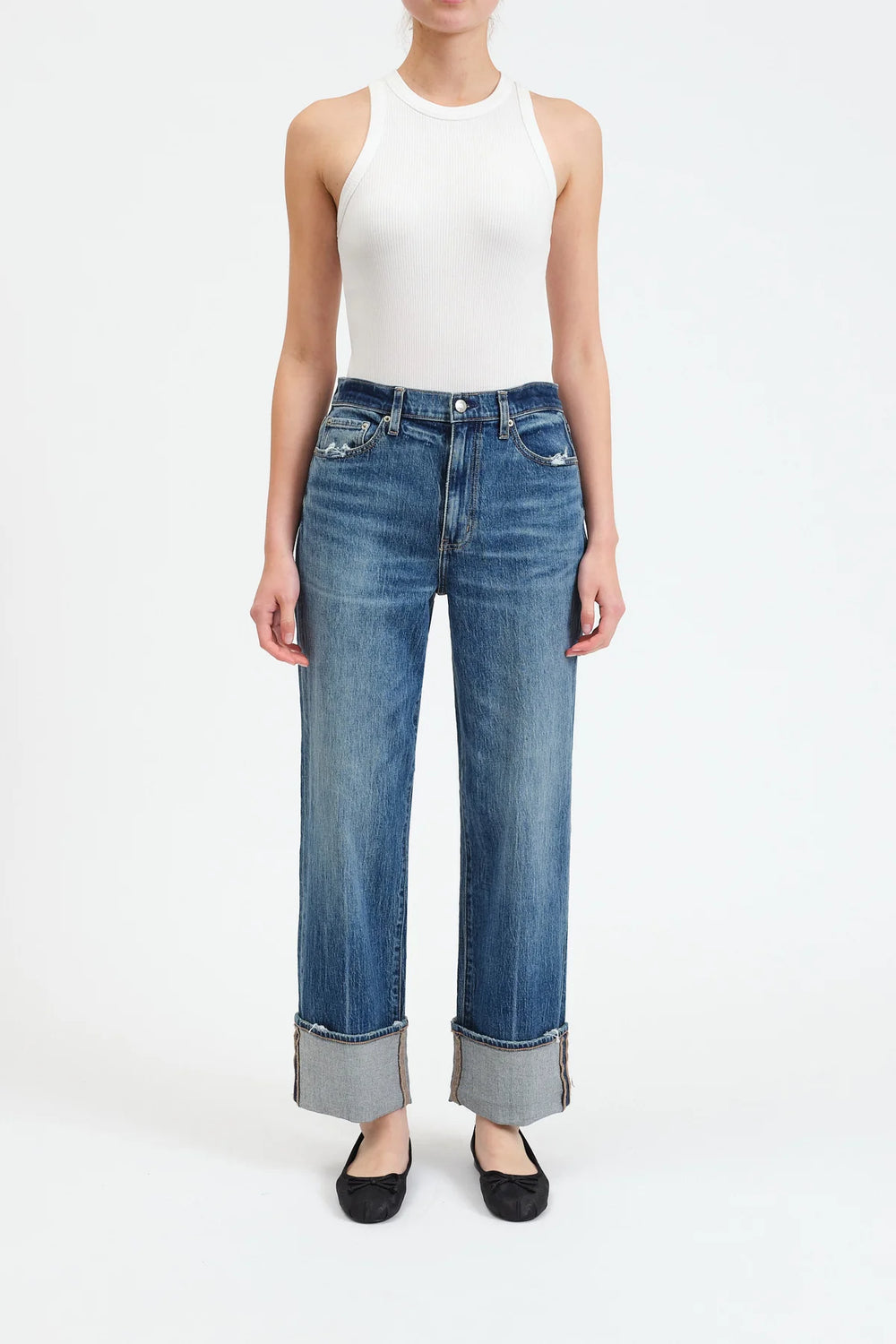 Eastside High Rise Loose Jean with Cuff by DAZE