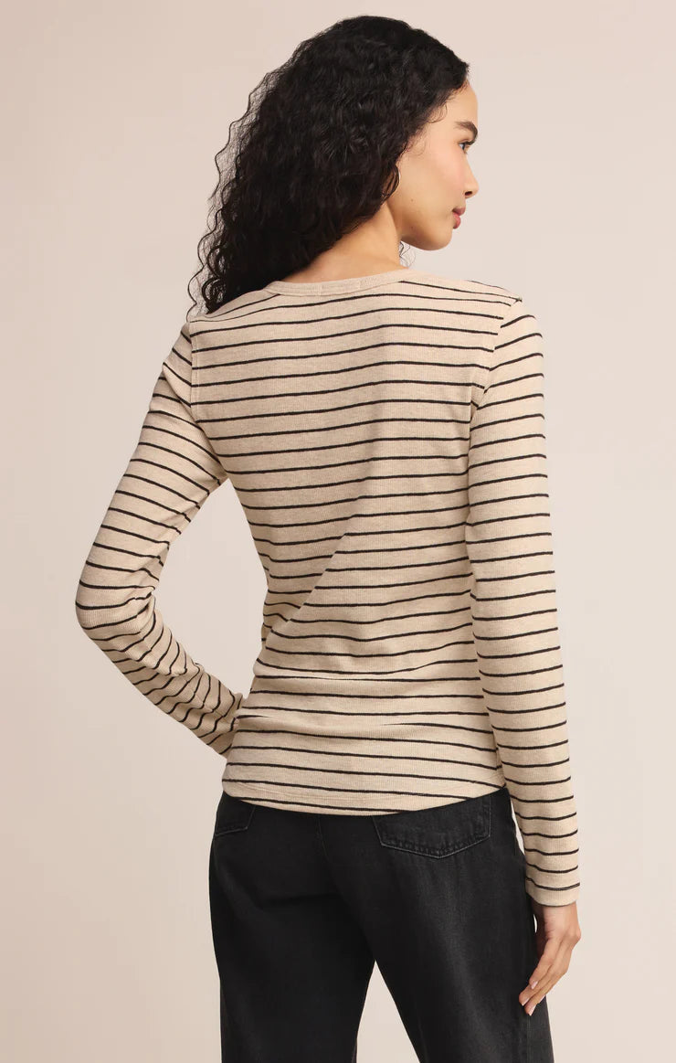 Eve Stripe Henley Shirt