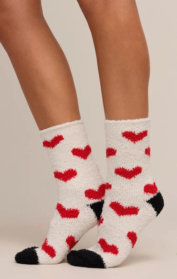 Plush Heart Socks