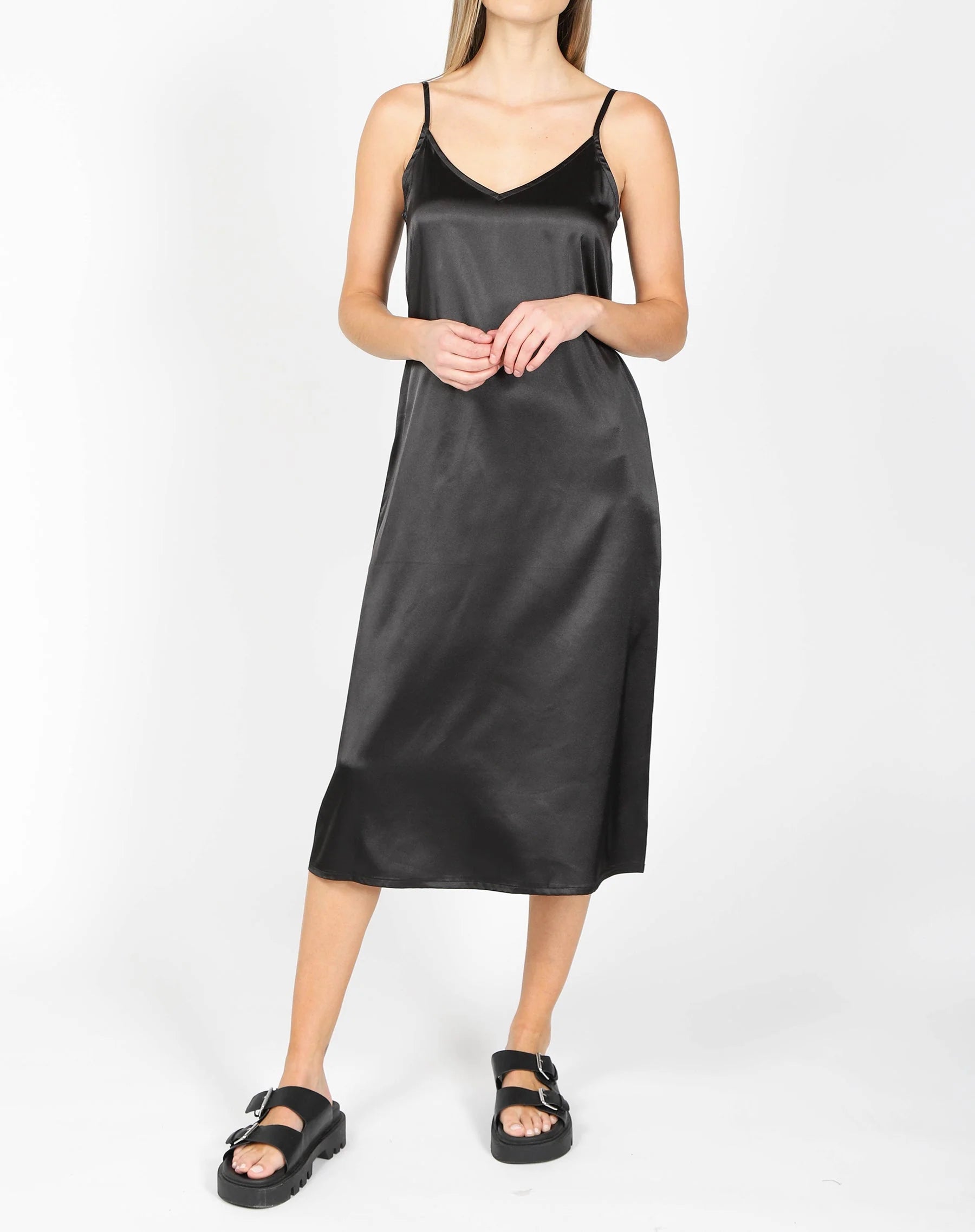 Helena Satin Maxi Slip Dress