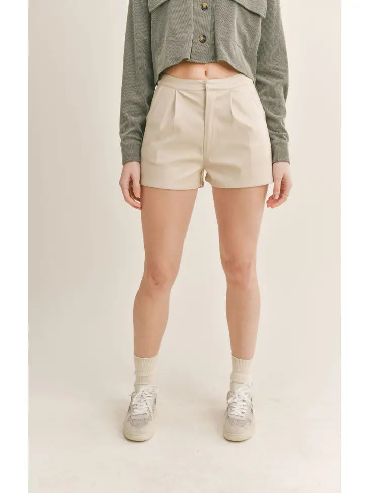 Hidden Gem Faux Leather Shorts